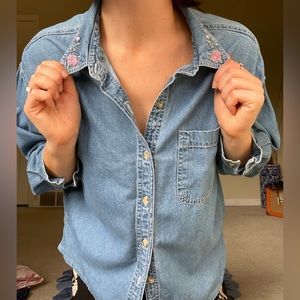 Vintage Route 66 denim button up